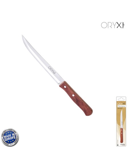 Cuchillo Montana Cocina Hoja Acero Inoxidable 15 cm. Mango Madera