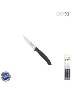 Cuchillo Nuuk Mondador Hoja Acero Inoxidable 9 cm. Negro (Blister 3 Piezas)