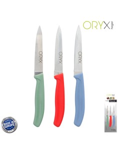 Cuchillo Nuuk Mondador Hoja Acero Inoxidable 9 cm. Colores Surtidos (Blister 3 Piezas)