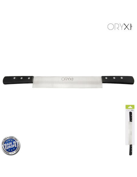 Cuchillo Grenoble Quesero 2 Mangos Hoja Acero Inoxidable 25 cm. Negro