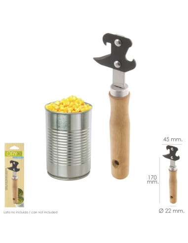 Abrelatas Con Mango Madera 170 mm.