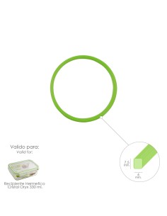 Anillo Silicona Para Recipiente Hermetico Cristal Rectangular 330 ml.