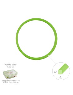 Anillo Silicona Para Recipiente Hermetico Cristal Rectangular 550 ml.