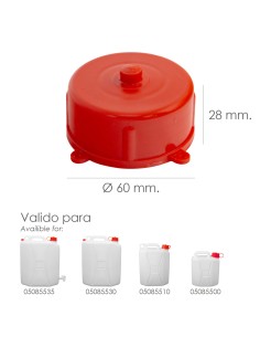 Tapon Para Bidon Alimentario 5 / 10 / 20 Litros