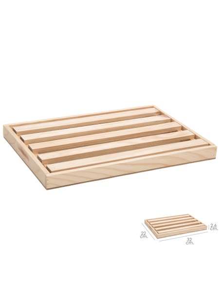 Tabla Corta Pan Madera Con Recoge Migas Oryx 32 x 22 cm.