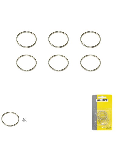 Anilla Llavero Ø 30 mm (Blister 6 piezas)