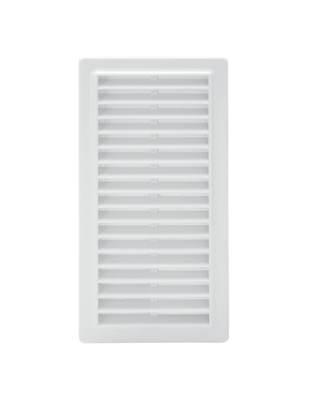 Rejilla Plastico Empotrar Con Malla Posterior 25x12 cm.