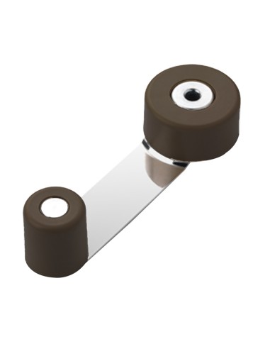 Tope Puerta Con Retenedor Metalico / Goma Marron