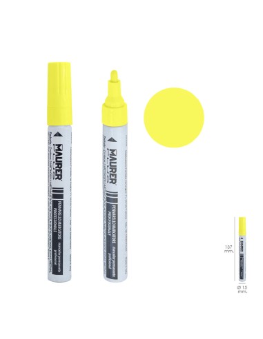Rotulador Marcador Obra Profesional Pintura Permanente Amarillo