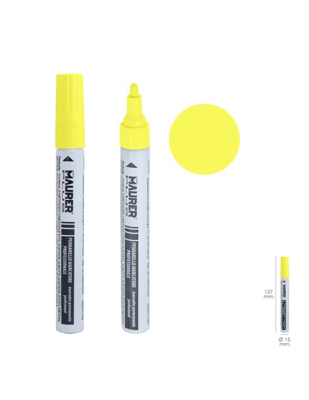 Rotulador Marcador Obra Profesional Pintura Permanente Amarillo