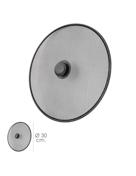 Tapa Anti Salpicaduras Sarten Acero Ø 30 cm. Negro.