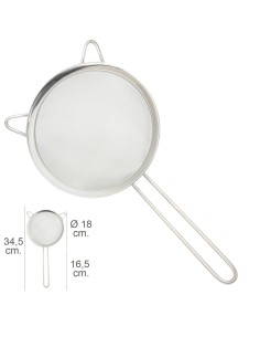 Colador Acero Inoxidale Plus Ø 18 x 34,5 cm.