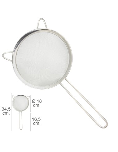 Colador Acero Inoxidale Plus Ø 18 x 34,5 cm.