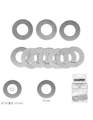 Adaptadores / Reductores Disco Corte Madera Ø 30 a Ø 16 mm. (Bolsa 10 piezas)