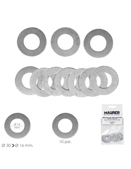 Adaptadores / Reductores Disco Corte Madera Ø 30 a Ø 16 mm. (Bolsa 10 piezas)