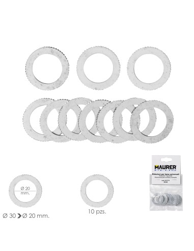 Adaptadores / Reductores Disco Corte Madera Ø 30 a Ø 20 mm. (Bolsa 10 piezas)