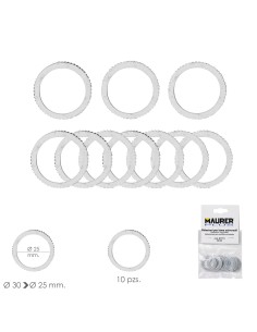 Adaptadores / Reductores Disco Corte Madera Ø 30 a Ø 25 mm. (Bolsa 10 piezas)