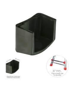 Contera Escaleras Telescopicas Perfil de 67 mm. Tramo Exterior. Version 2019