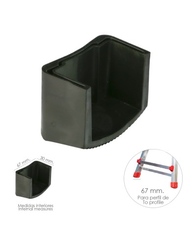 Contera Escaleras Telescopicas Perfil de 67 mm. Tramo Exterior. Version 2019