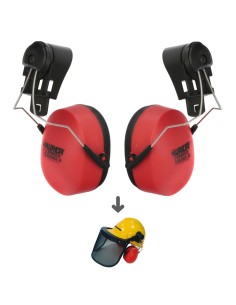 Recambio Protector Auditivo Para Casco Con Visera, Protector Facial De Rejilla y Protector Auditivo Maurer Modelo 99790
