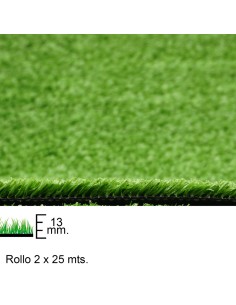 Cesped Artificial 13 mm. Rollo 2 x 25 metros. Uso Domestico