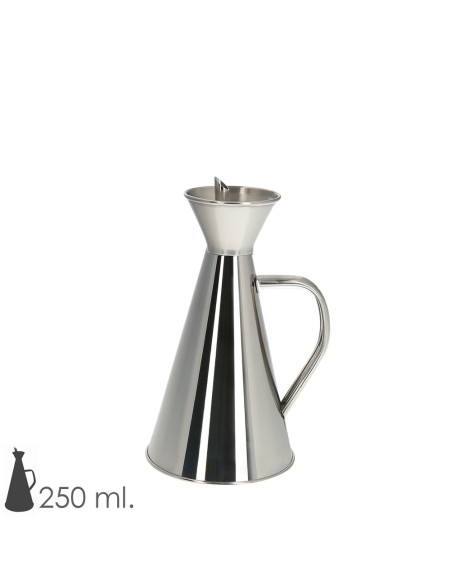 Aceitera Acero Inoxidable Antigoteo 250 ml.