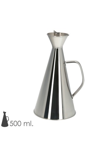 Aceitera Acero Inoxidable Antigoteo 500 ml.