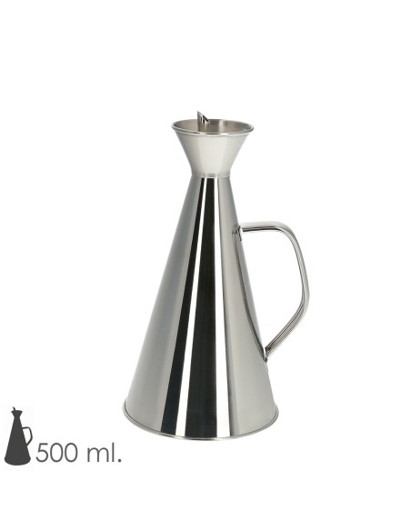 Aceitera Acero Inoxidable Antigoteo 500 ml.