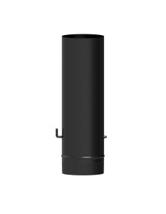 Wolfpack Tubo de Estufa Acero Vitrificado Negro Ø 110 mm. Con llave Estufas de Leña, Chimenea, Alta resistencia, Color Negro