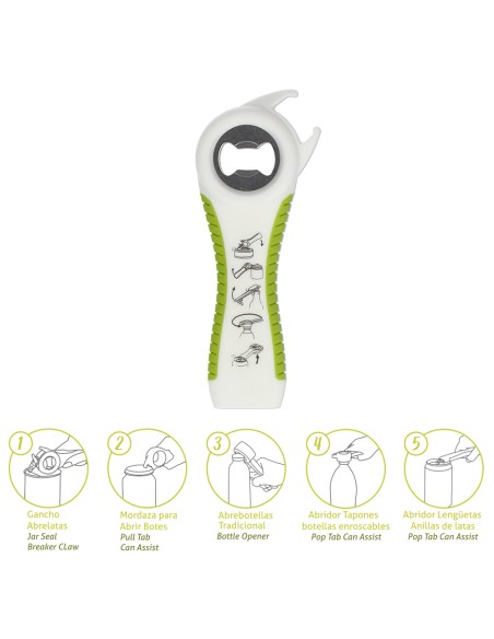 Abre Latas / Botellas / Botes Multifunción 5 en 1