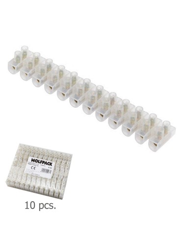 Regleta Ficha Empalme 3 Amperios / Seccion 4 mm. Envase De 10 Regletas de 12 Fichas Cada Una.