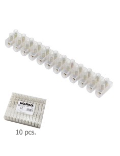 Regleta Ficha Empalme 60 Amperios / Seccion 25 mm. Envase de 10 Regletas de 12 Fichas Cada Una.