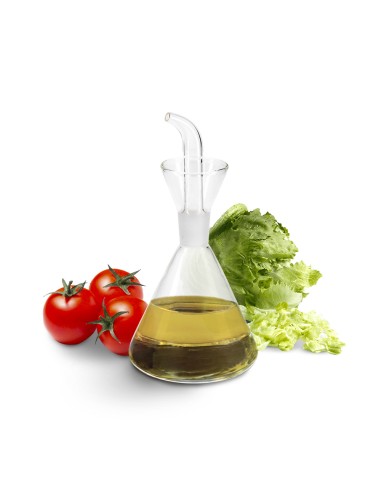 Aceitera De Cristal Con Sistema Antigoteo, Capacidad 250 ml.