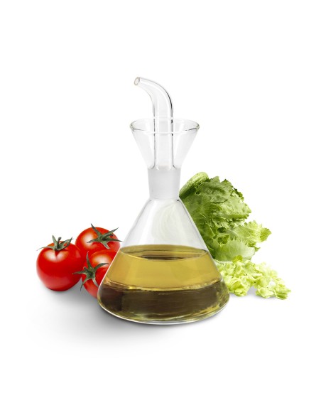 Aceitera De Cristal Con Sistema Antigoteo, Capacidad 500 ml.