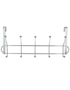 Perchero Cromado Colgante Para Puerta 5/10 Ganchos. Terminacion Metalica.