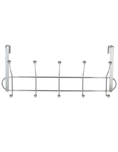 Perchero Cromado Colgante Para Puerta 5/10 Ganchos. Terminacion Metalica.