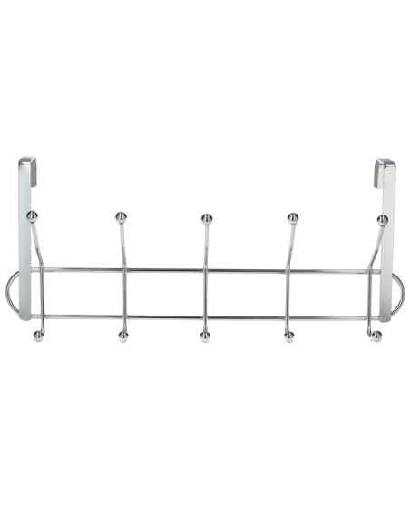 Perchero Cromado Colgante Para Puerta 5/10 Ganchos. Terminacion Metalica.