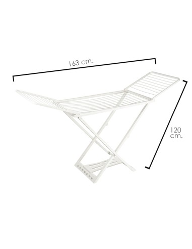 Tendedero Plegable Resina Con Alas 20 Metros De Tendido