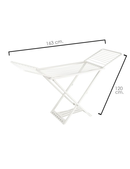 Tendedero Plegable Resina Con Alas 20 Metros De Tendido