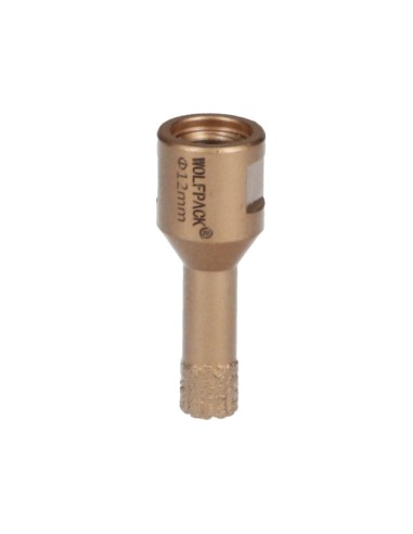 Corona Diamante Para Amoladora Ø 12 mm. Conexión Rosca M14. Corte Seco