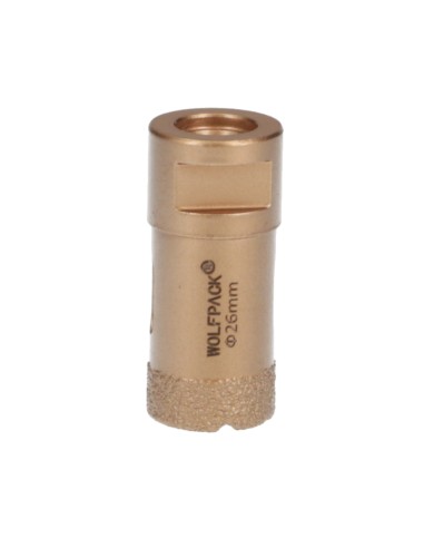 Corona Diamante Para Amoladora Ø 26 mm. Conexión Rosca M14. Corte Seco