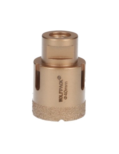 Corona Diamante Para Amoladora Ø 40 mm. Conexión Rosca M14. Corte Seco