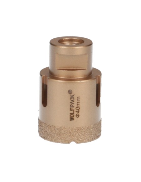 Corona Diamante Para Amoladora Ø 40 mm. Conexión Rosca M14. Corte Seco