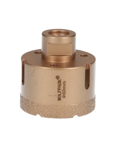 Corona Diamante Para Amoladora Ø 60 mm. Conexión Rosca M14. Corte Seco