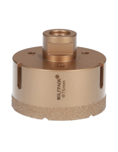 Corona Diamante Para Amoladora Ø 75 mm. Conexión Rosca M14. Corte Seco