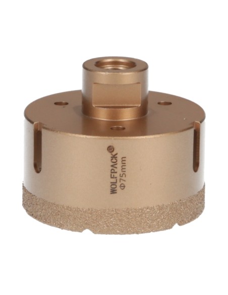 Corona Diamante Para Amoladora Ø 75 mm. Conexión Rosca M14. Corte Seco