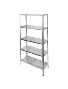 Estanteria Acero Galvanizado con 5 Baldas 150x75x30 cm. Baldas ajustables. Peso maximo 150 Kg.