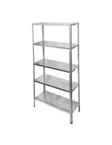 Estanteria Acero Galvanizado con 5 Baldas 150x75x30 cm. Baldas ajustables. Peso maximo 150 Kg.
