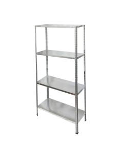 Estanteria Acero Galvanizado con 4 Baldas 150x75x30 cm. Baldas ajustables. Peso maximo 120 Kg.