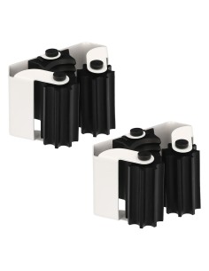 Colgador Adhesivo / Atornillable Para Escobas, Fregonas, Cepillos, Recogedores (Blister 2 piezas)